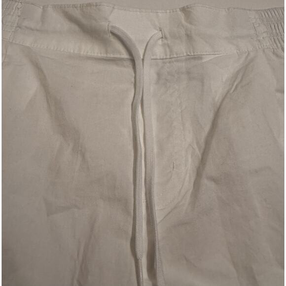 Columbia Women's White 100% Organic Cotton Pull On Shorts Sz M Drawstring - Picture 2 of 6